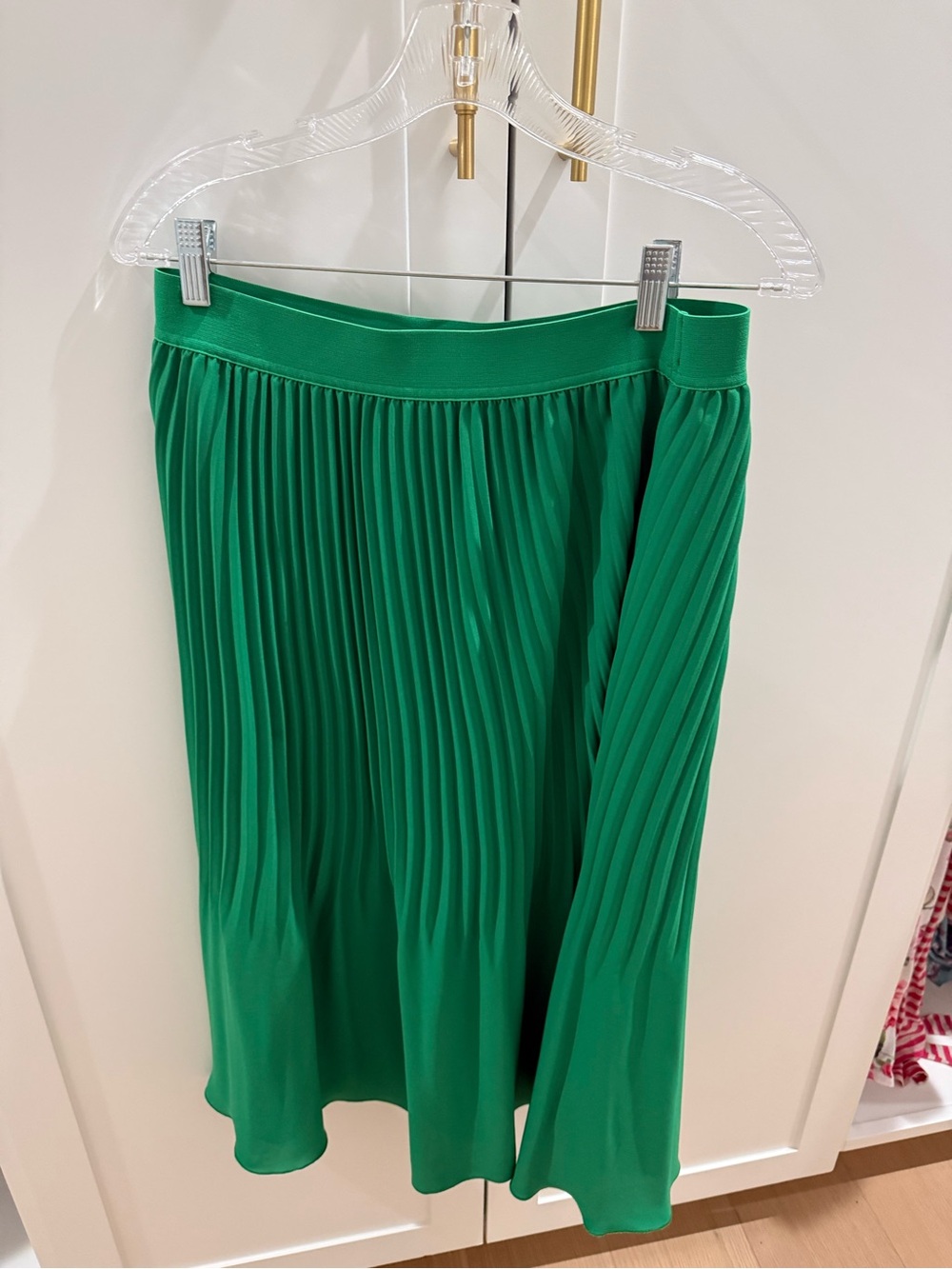 J. Crew Emerald Green Pleated Midi Skirt